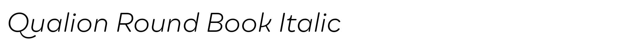 Qualion Round Book Italic image